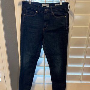 Women's size 27S Banana Republic High Rise Skinny Ankle Dark Wash